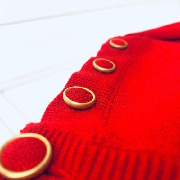VINTAGE OUTLANDER RED Wool Sweater - Picture 2 of 2